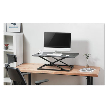 Alera® Adaptivergo Ultra-slim Sit-stand Desk, 31.33" X 21.63" X 1.5" To 16", Black freeshipping - TVN Wholesale